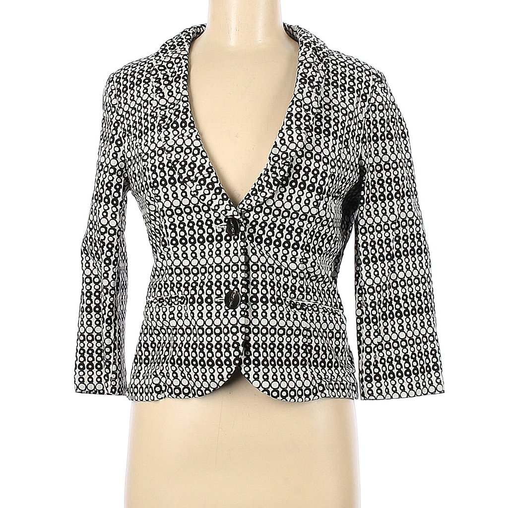 Cabi Size 6 Blazer, Houndstooth Print, Chevron/Herringbone Pattern